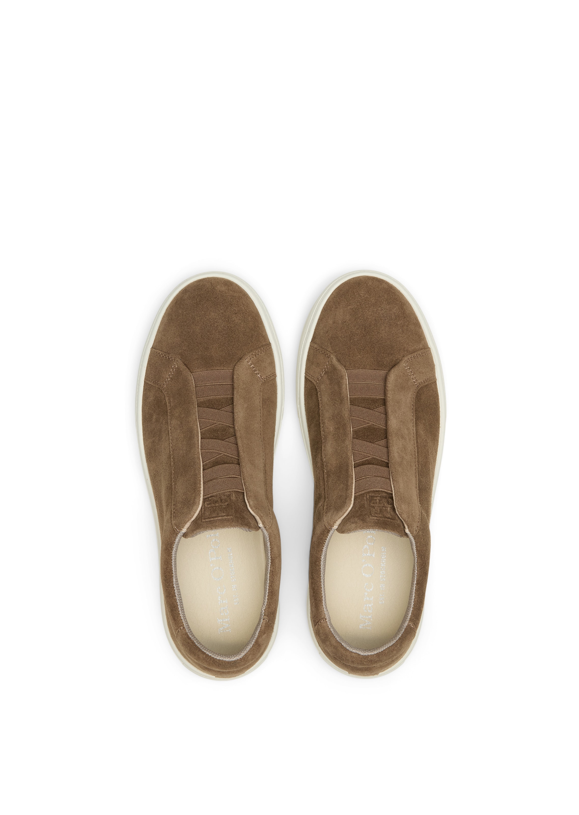 Marc O'Polo Platform trainers ' aus Veloursleder ' in Brown