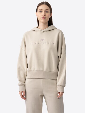 4F Sportief sweatshirt 'F0717' in Beige: voorkant