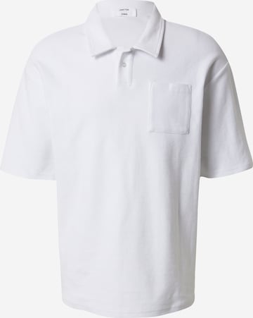 DAN FOX APPAREL Poloshirt 'Justin' in Weiß: predná strana