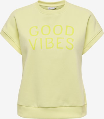 Sweat-shirt 'ONLJuliette' ONLY en jaune : devant