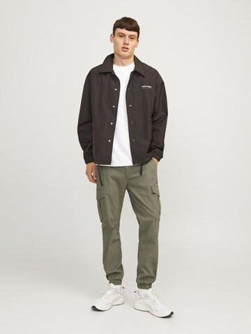 JACK & JONES Slimfit Cargobroek 'JJMarco Joe' in Groen