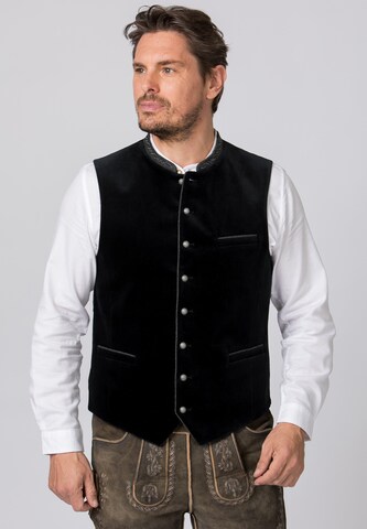 STOCKERPOINT Traditional Vest 'Lorenzo' in Black: front