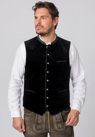 STOCKERPOINT Traditional vest 'Lorenzo' in Black: front