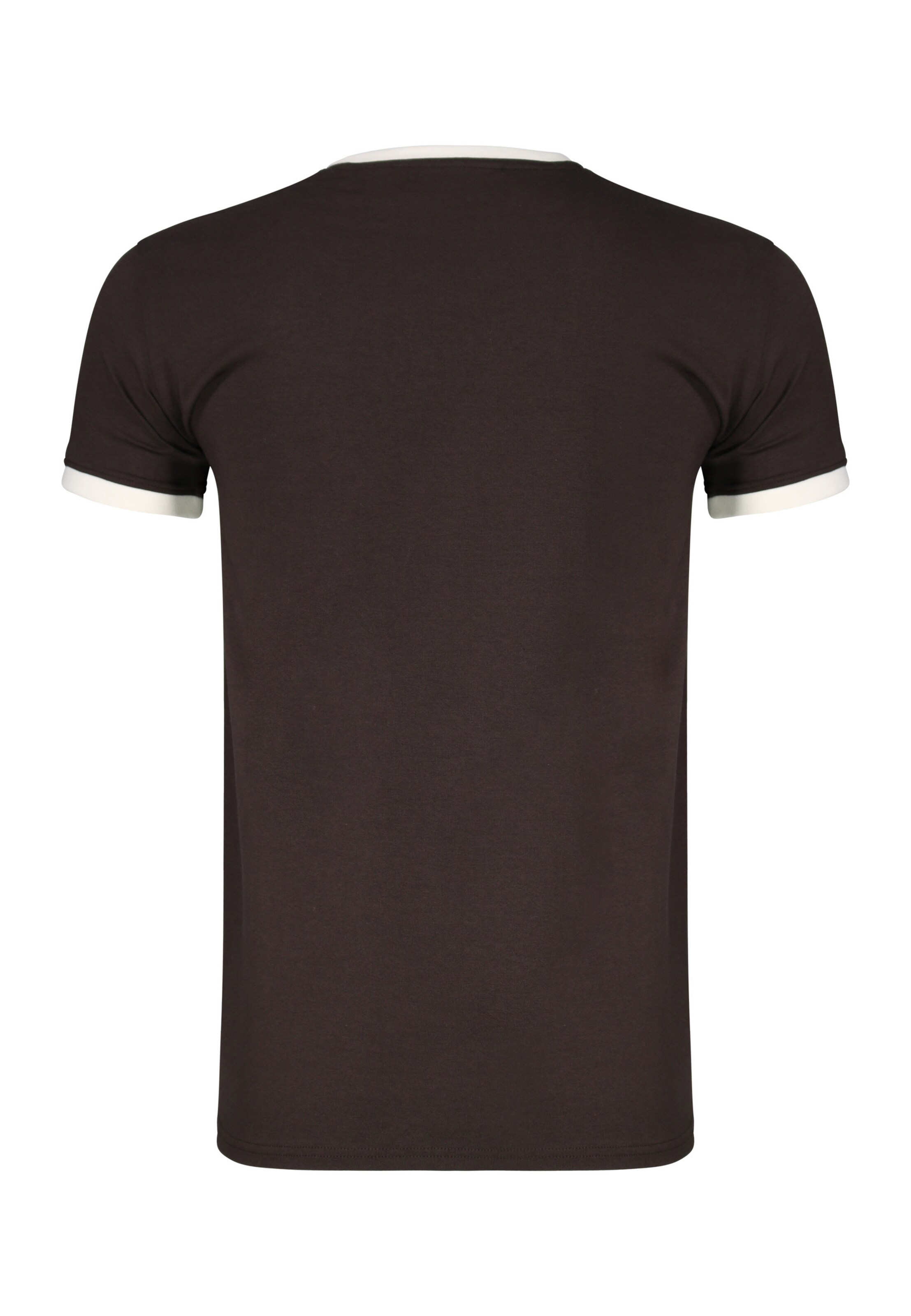 T-Shirt 'Ringer' SikSilk en marron
