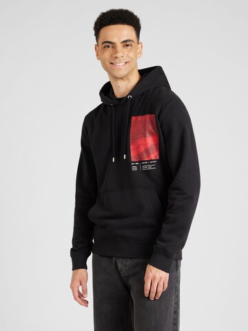 s.Oliver Sweatshirt in Zwart: voorkant