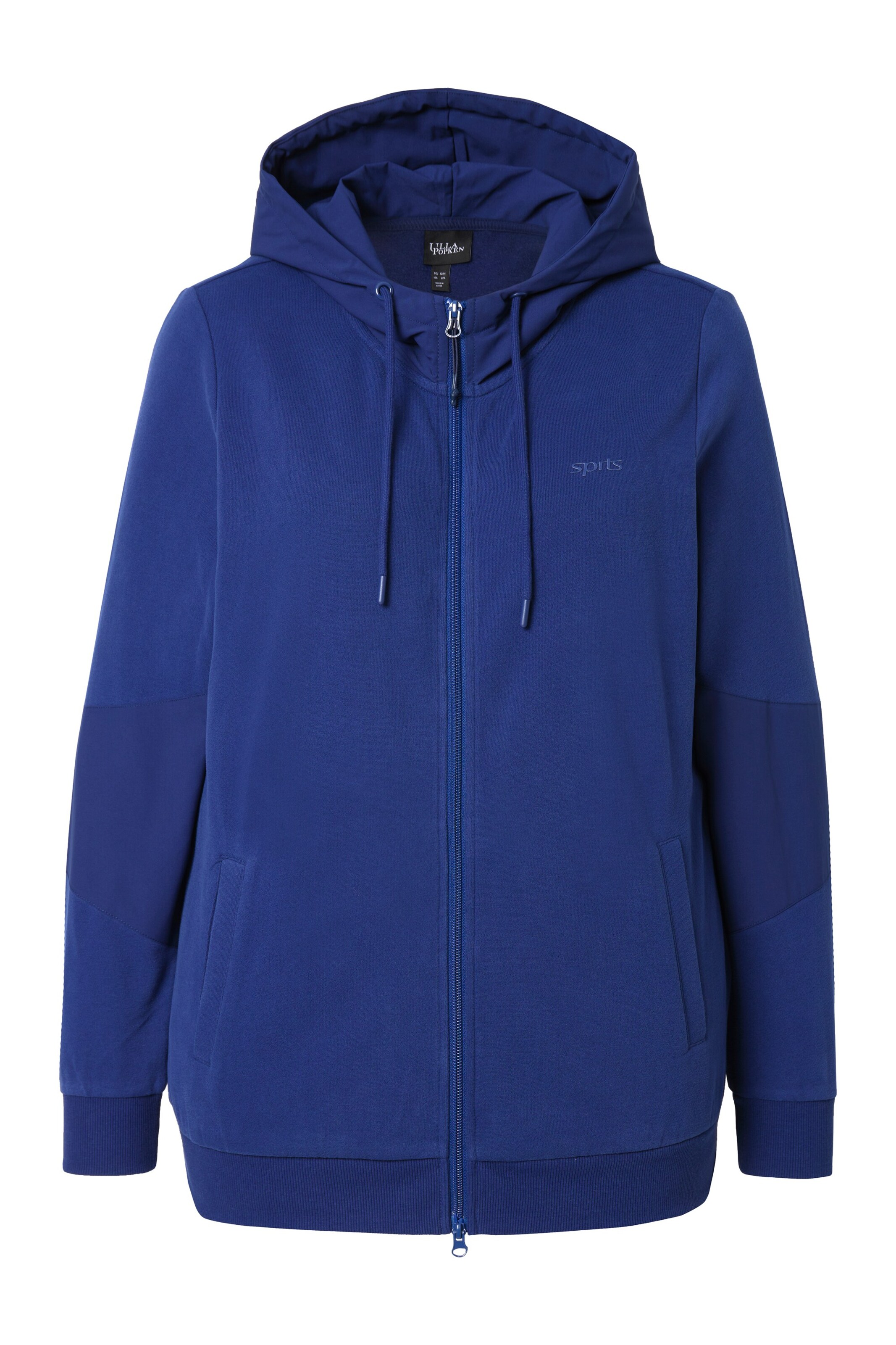 Ulla Popken Sweatjacke in Blau: Vorderseite