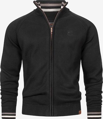 INDICODE JEANS Strickjacke 'Arutemia' in Schwarz: Vorderseite