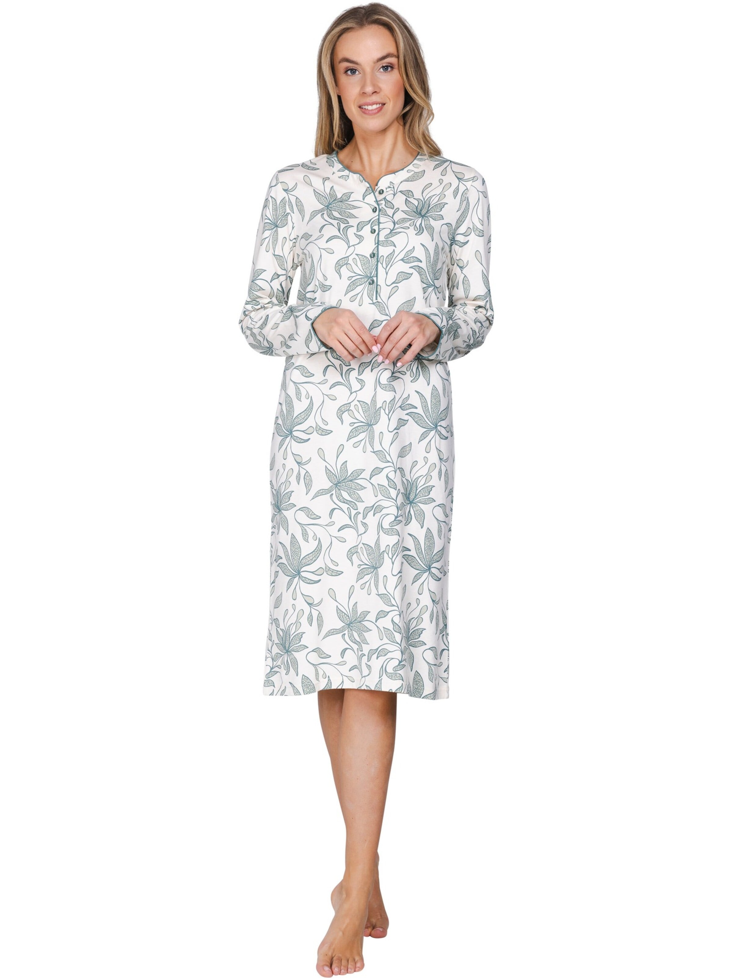 Pastunette Nachthemd 'Nordic Leaf' in Beige