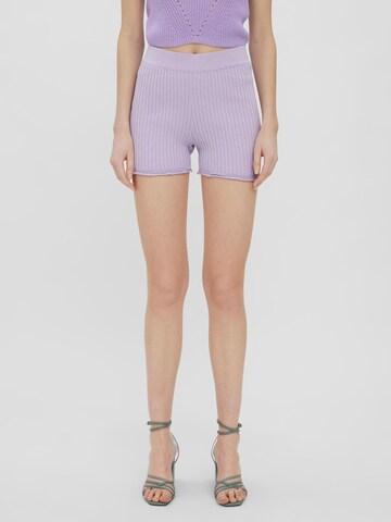 Skinny Pantalon 'Fibly' VERO MODA en violet : devant