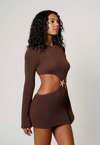 Moda Minx Strandkleid 'Scrunch Starfish' in Braun