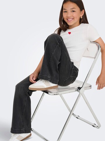 ONLY GIRLS Wide leg Jeans 'KOGNew Brook' in Grijs