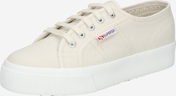 Baskets basses SUPERGA en beige : devant