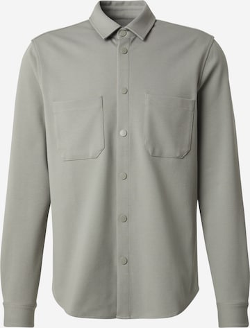 DAN FOX APPAREL Риза 'Leonidas' в зелено: отпред