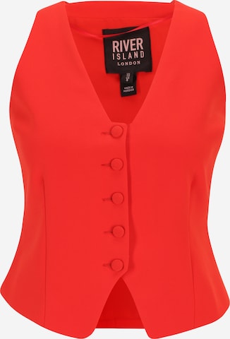 Gilet de costume River Island Petite en rouge : devant