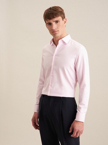 Coupe slim Chemise business 'Schwarze Rose' SEIDENSTICKER en rose : devant