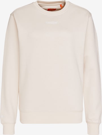 smiler. Sweatshirt in Beige: front