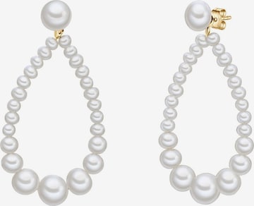 Boucles d'oreilles Valero Pearls en blanc : devant