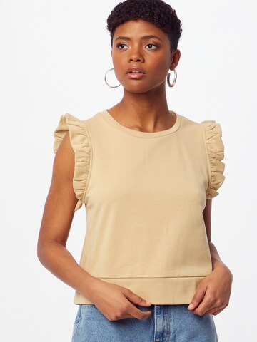 VILA Shirt in Beige: voorkant