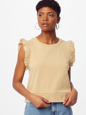 VILA - Camiseta en beige: frente