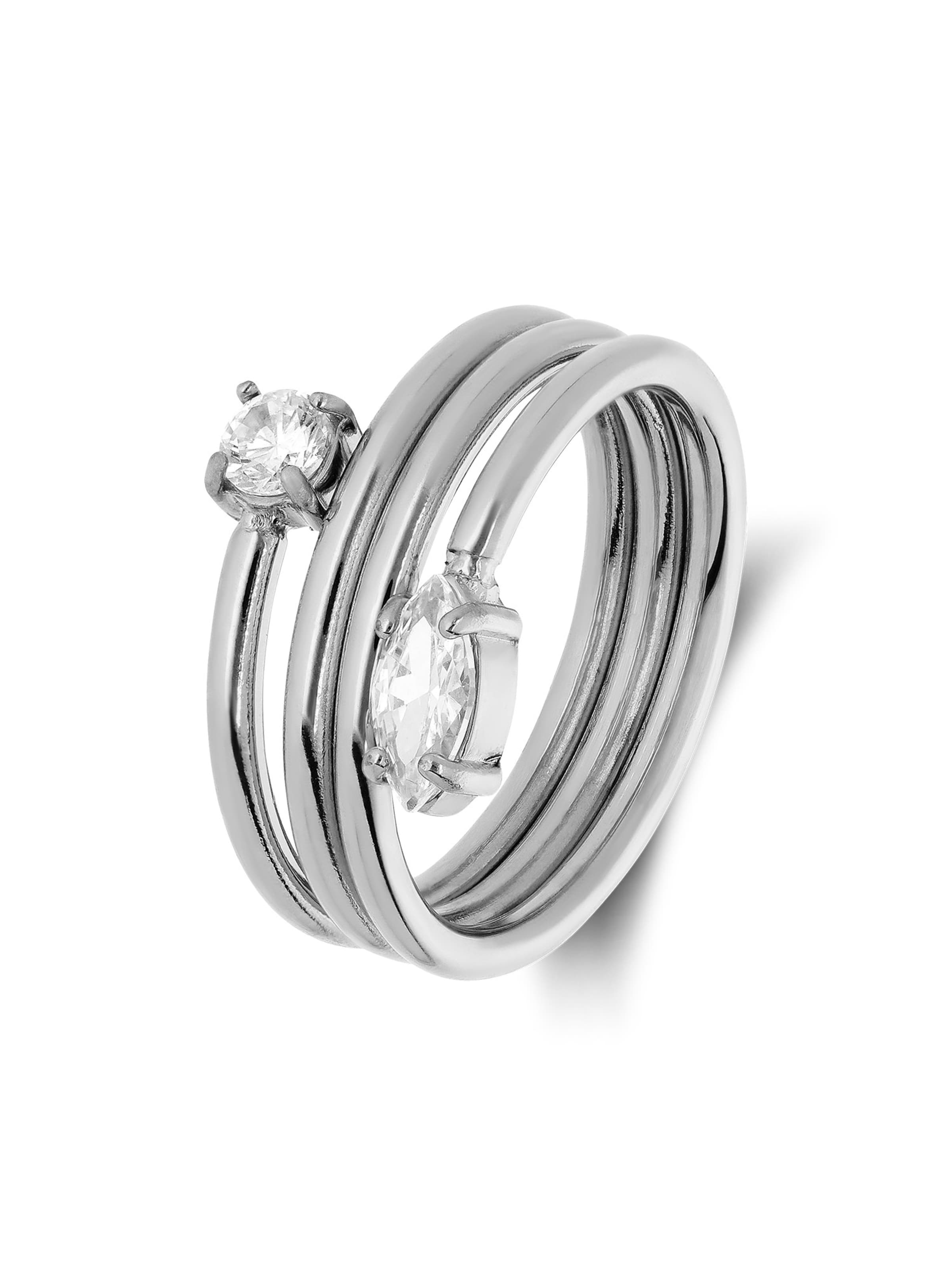 Lucardi Ring in Silver: front