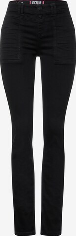 STREET ONE Slim fit Jeans in Black: front