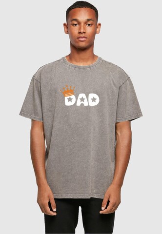 T-Shirt 'Fathers Day - King Dad' Merchcode en gris : devant
