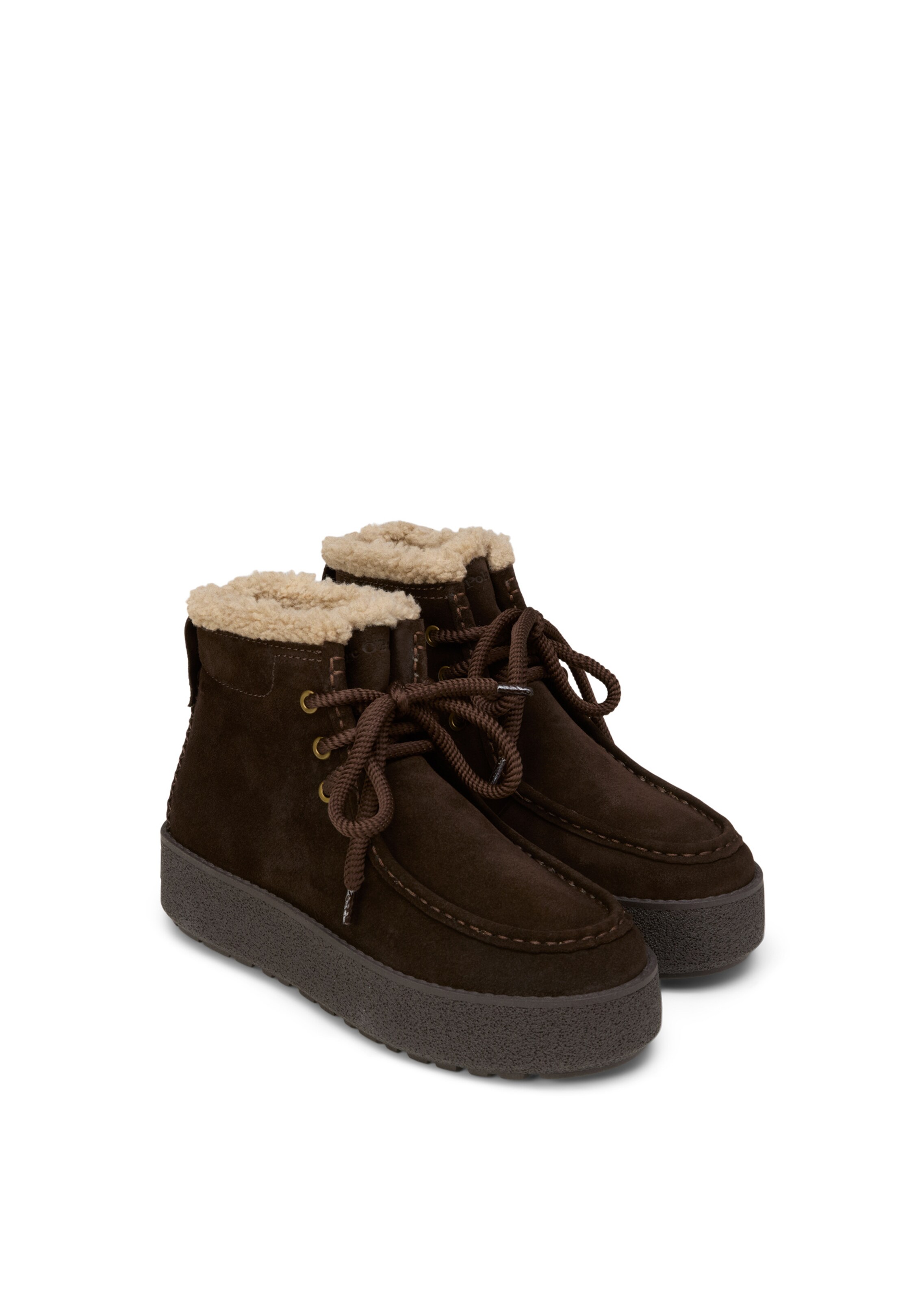 Marc O'Polo Lace-up bootie 'Pia' in Brown