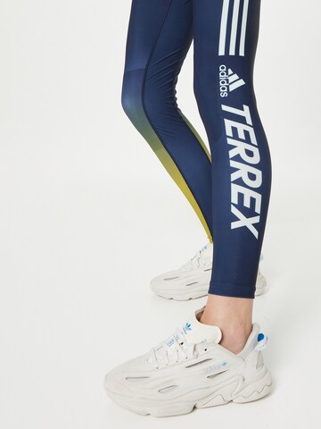 ADIDAS TERREX Regular Sports trousers 'Agravic Xc Race' in Blue