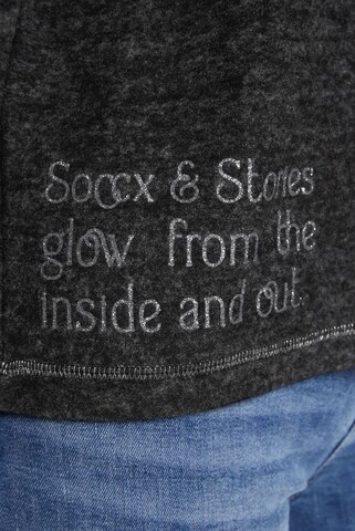 Soccx Kapuzenpullover aus Flauschstrick in Schwarz