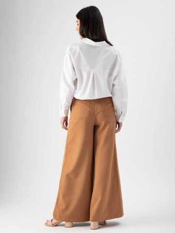 MND Wide Leg Hose‌‌ in Beige