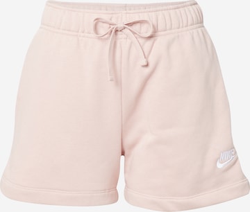 Pantalon 'Club Fleece' Nike Sportswear en rose : devant