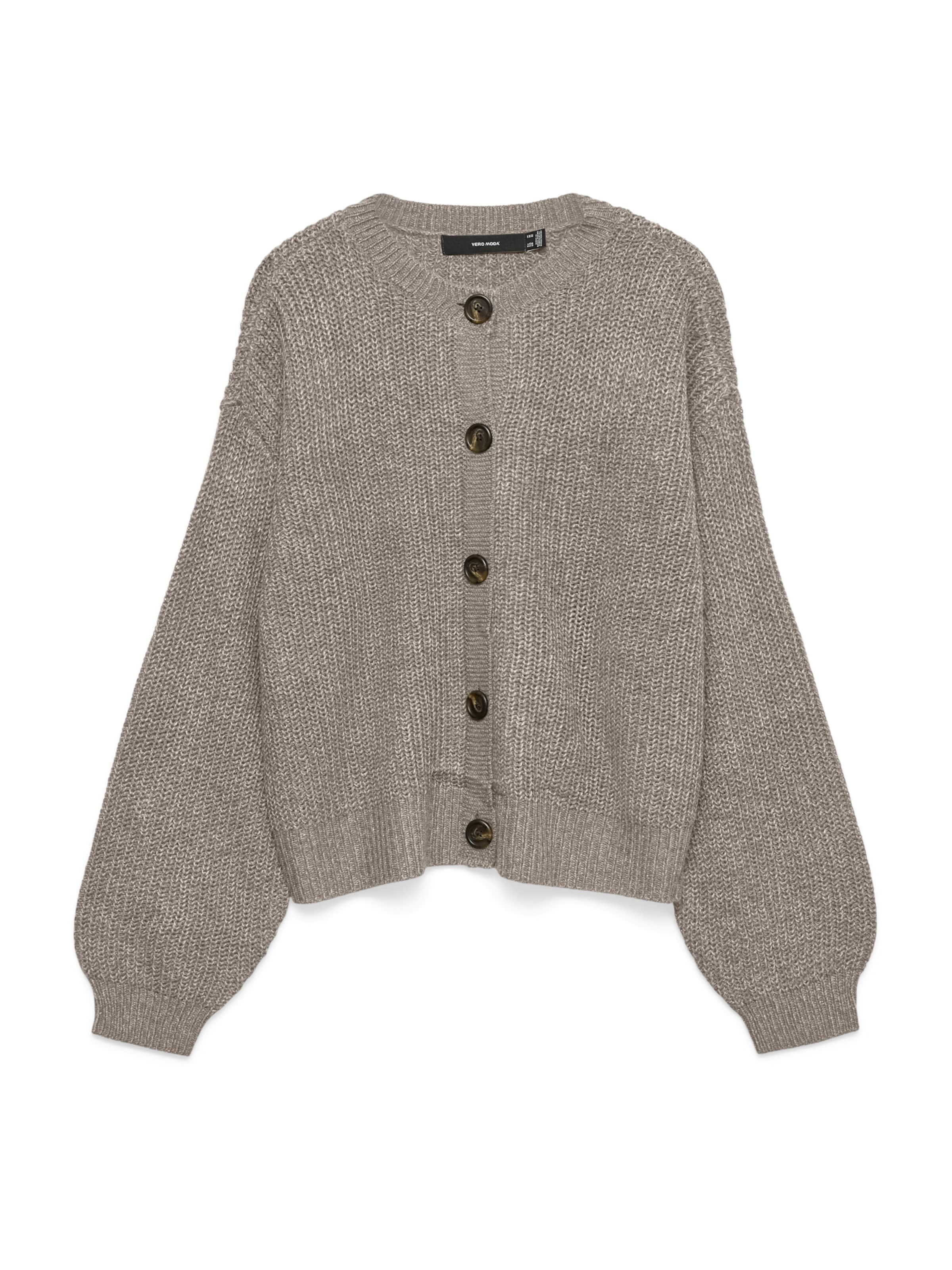 VERO MODA Knit Cardigan 'VMLea' in Grey: front