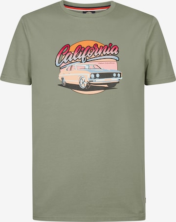 Petrol Industries Shirt 'Classic' in Groen: voorkant