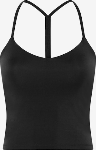 Top sportivo 'Float' di Girlfriend Collective in nero: frontale