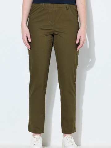 Slimfit Jeggings di Ulla Popken in verde: frontale