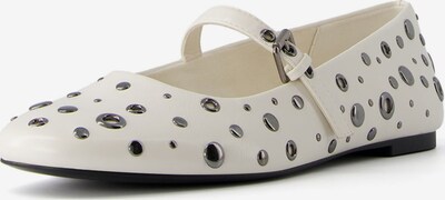 Bershka Strap ballerina in Silver / White, Item view