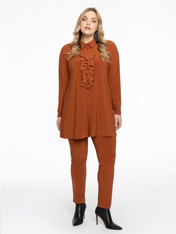 YOEK Slim fit Trousers 'Dolce' in Red