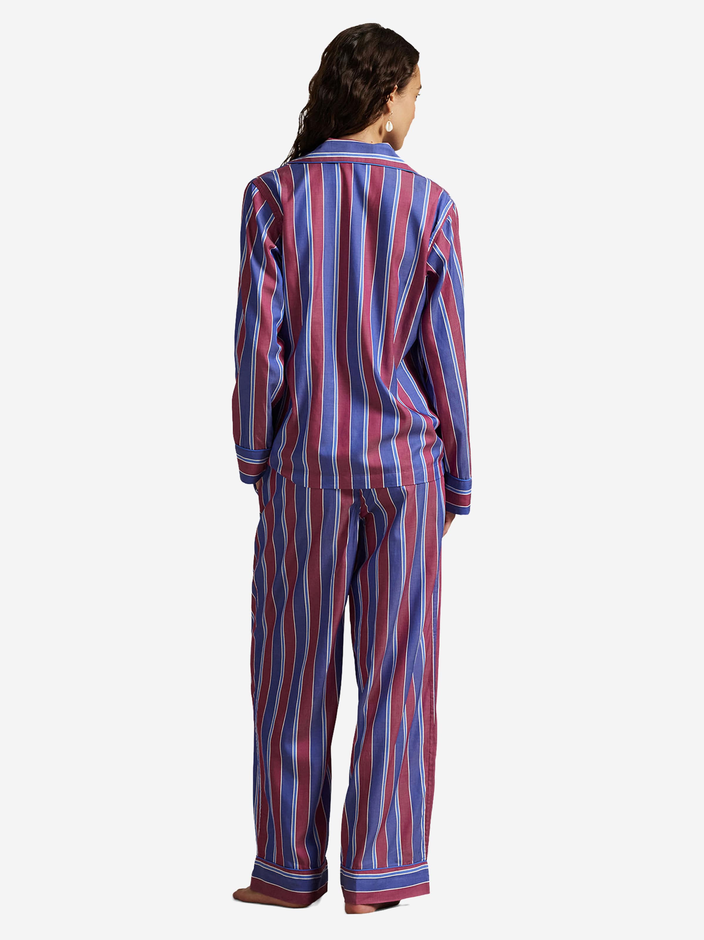 Polo Ralph Lauren Pyjama ' Cricket Stripe ' in Lila