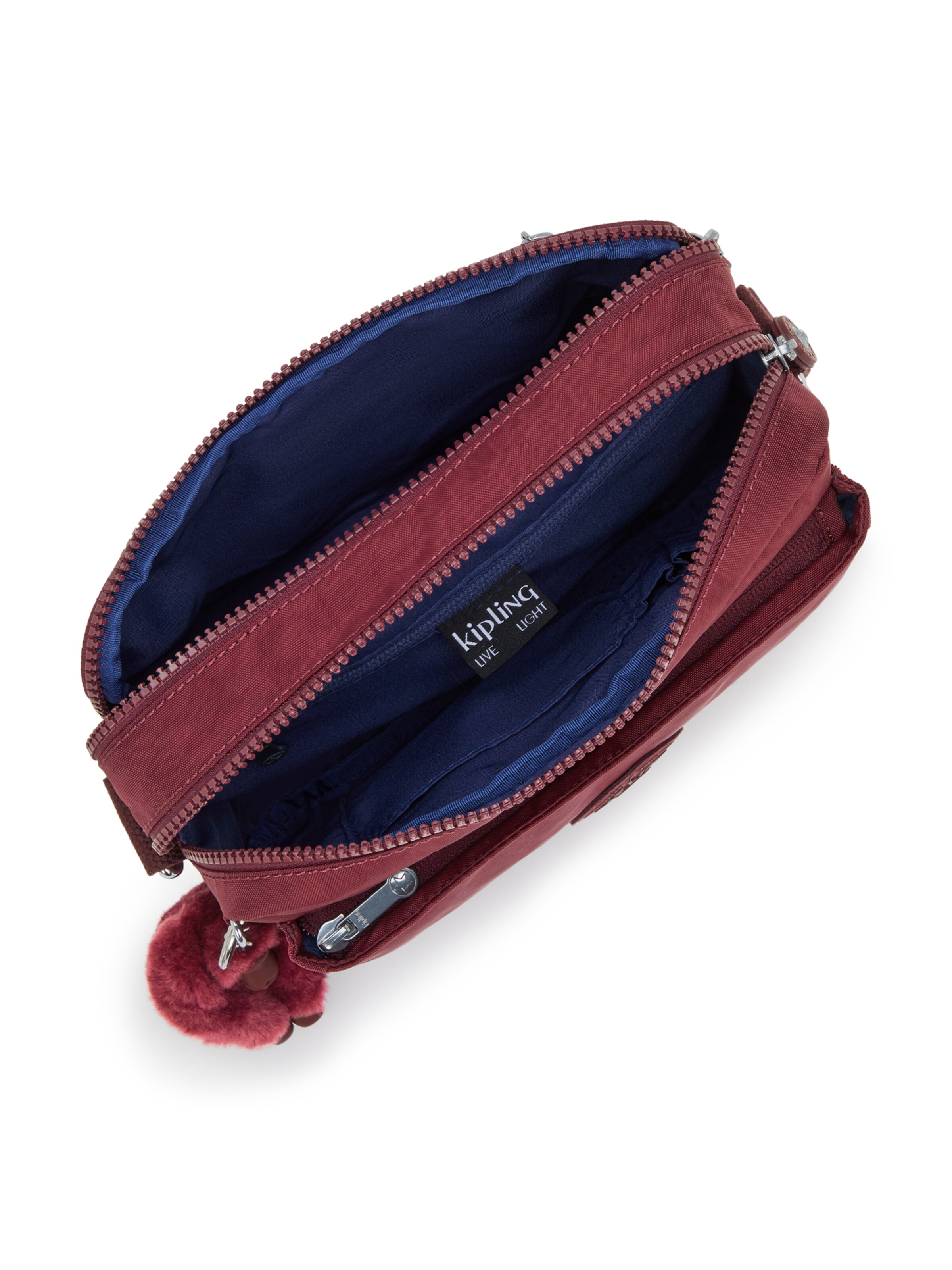 KIPLING - Mala de ombro 'Abanu M' em vermelho