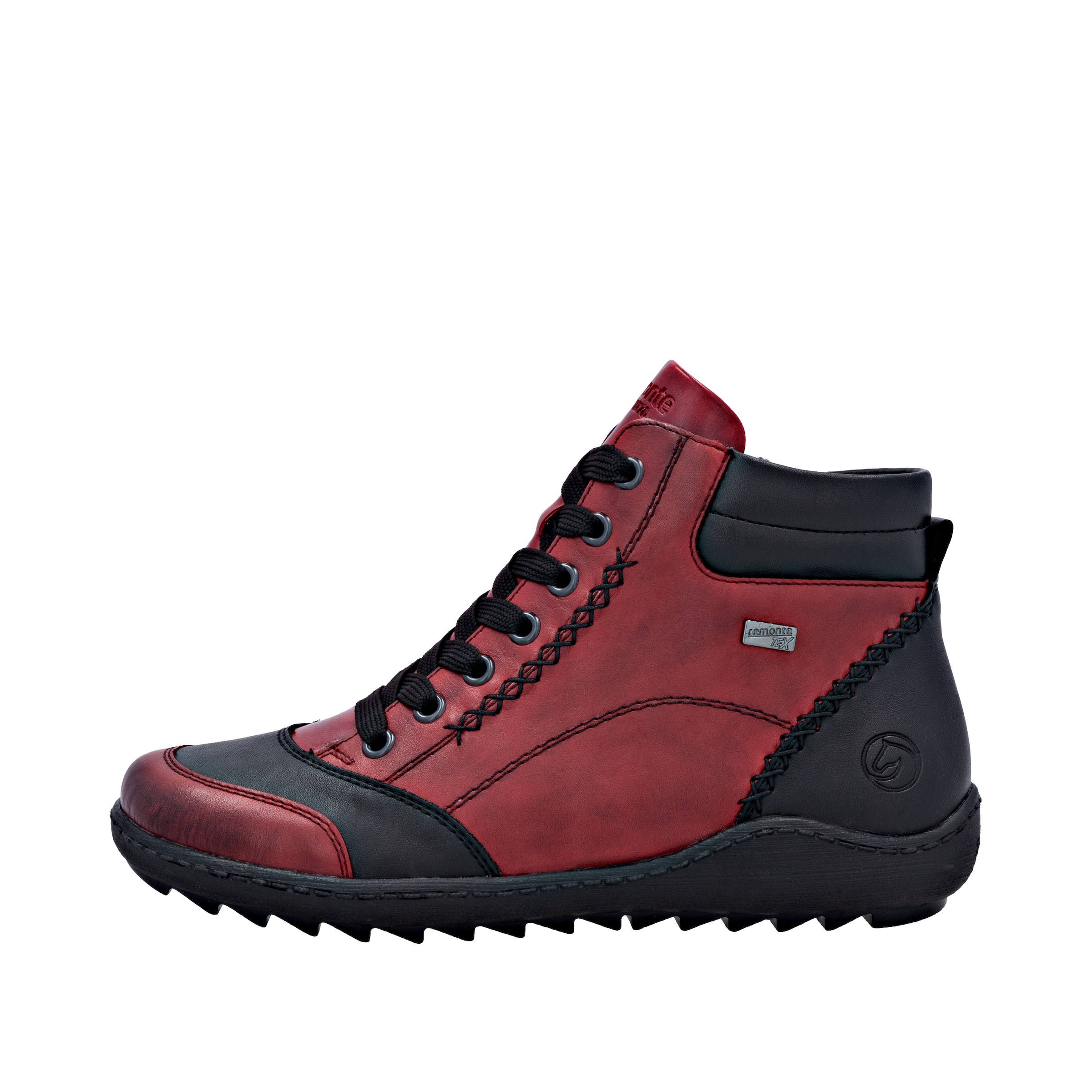 REMONTE - Botim com fivela em vermelho