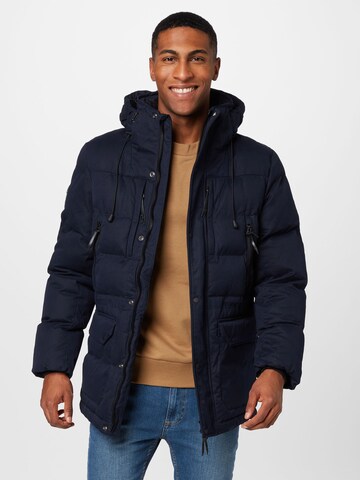 Superdry Winterparka 'Expedition' in Blauw: voorkant