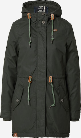 Ragwear Winter Parka 'ELBA' in Green: front