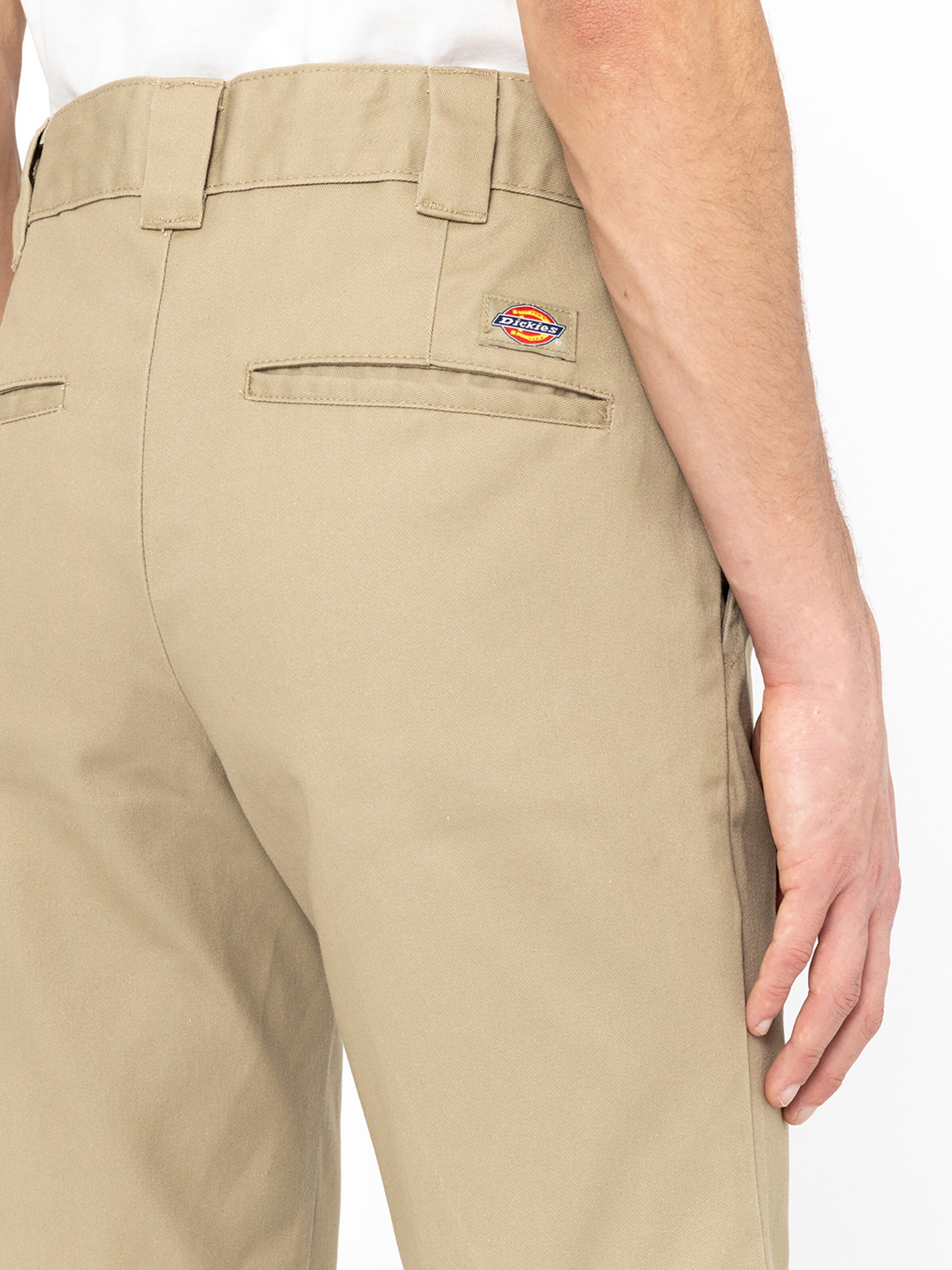 DICKIES Regularen Hlače na rob | bež barva