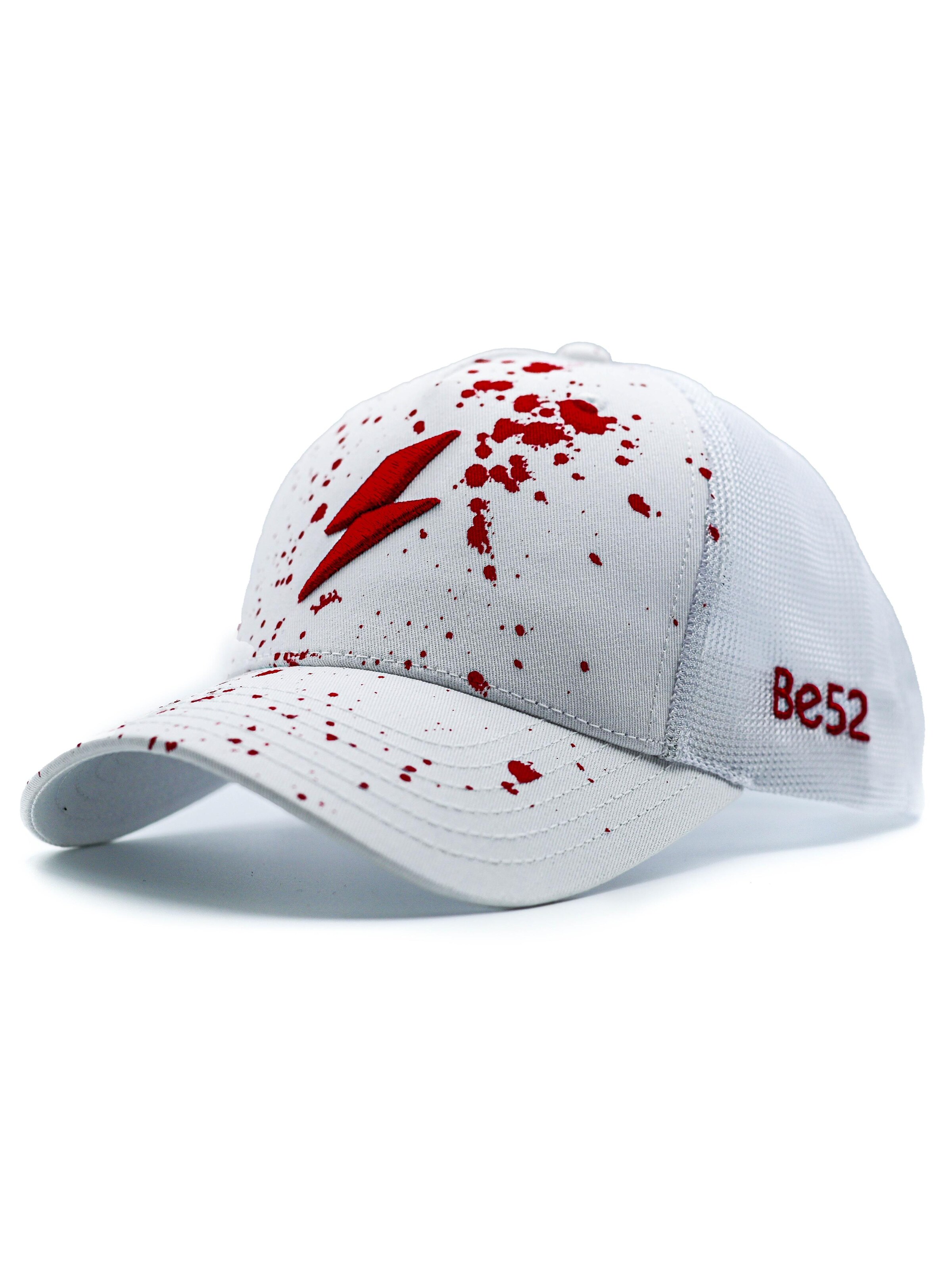 Cappello da baseball 'Bolt splash premiumS' di Be52 in rosso: frontale