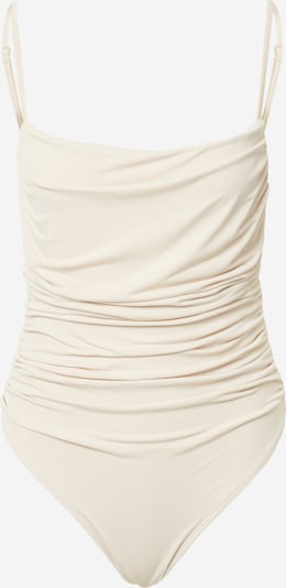 A LOT LESS Camisa body 'Hanni' em branco lã, Vista do produto