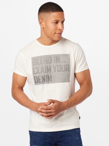 BLEND Shirt 'TEE' in Wit: voorkant