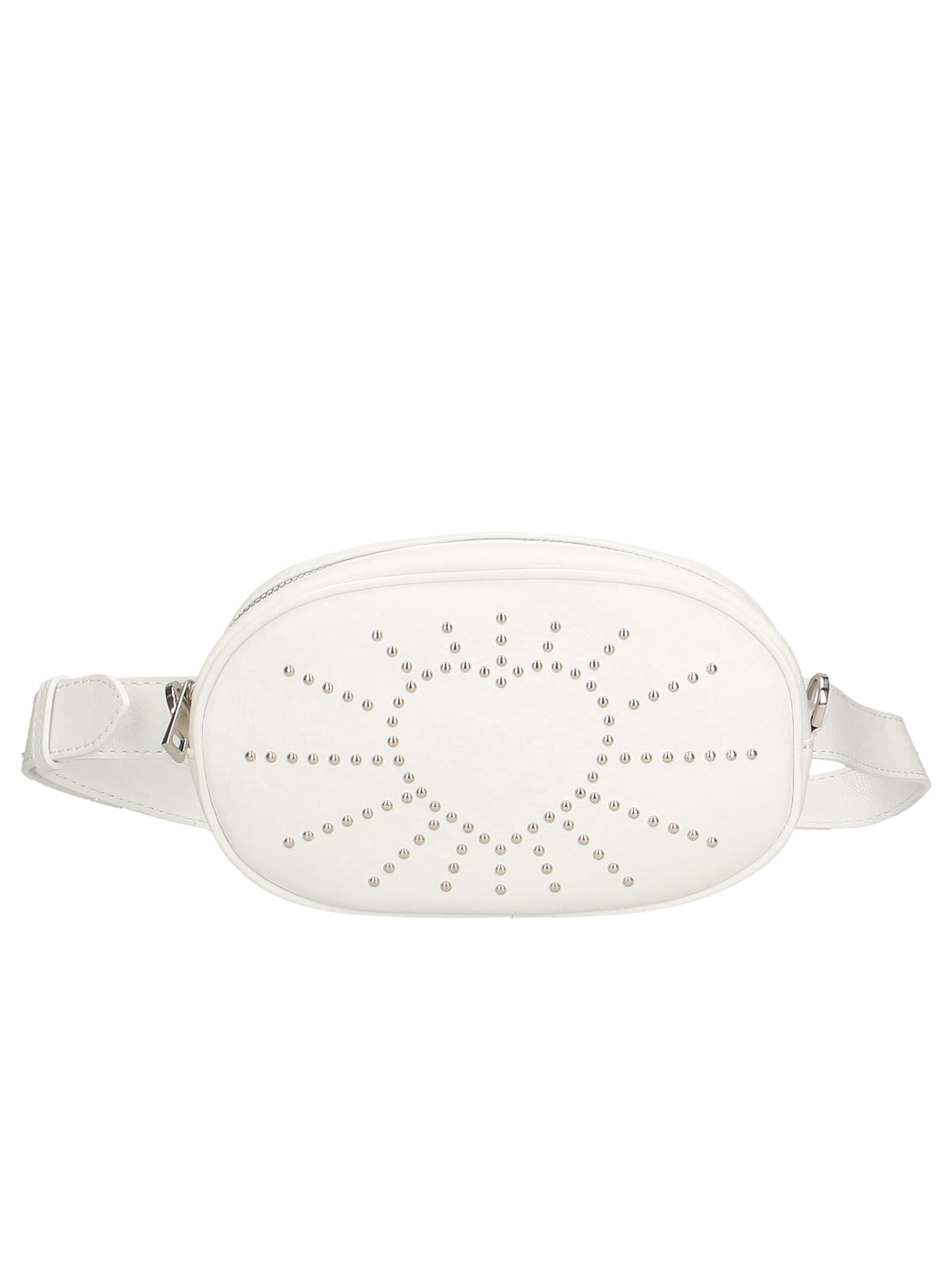Marsupio 'Marsupio Donna Pelle Sauvage Borchie Elysa - Made in Italy' di Gave Lux in bianco: frontale