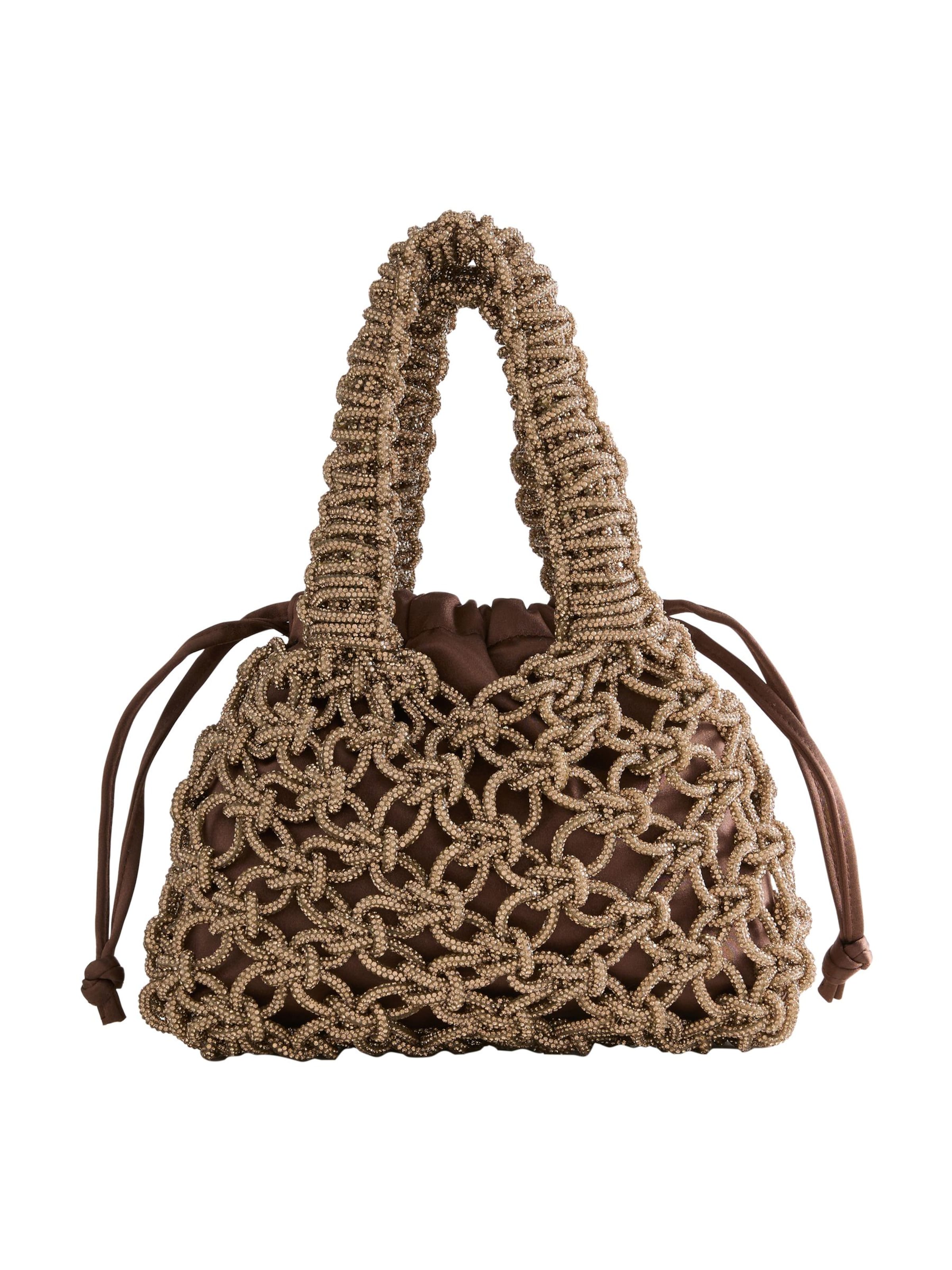 Next Дамска чанта в кафяво: отпред