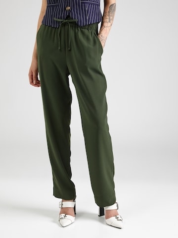 SOAKED IN LUXURY Wide leg Pants 'Shirley' in Green: front