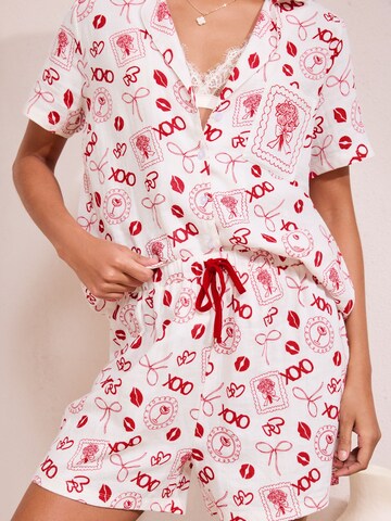 Friends Like These - Pijama de pantalón corto en blanco